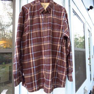 Mens XLTall Outdoor Life Plaid Flannel long sleeved shirt